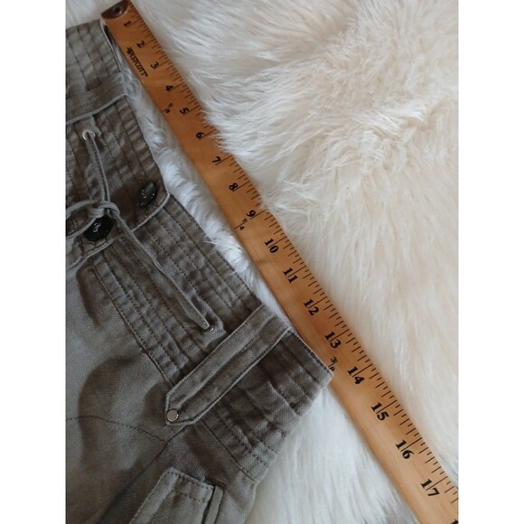 Weekend MaxMara Women's Size 4 Flax Linen Blend Over-the-Knee Olive Green Skirt - Picture 9 of 11